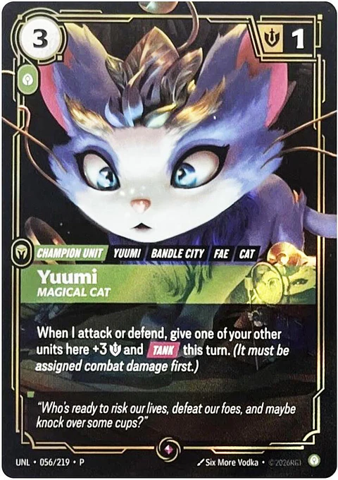 Yuumi - Magical Cat - Riftbound Organized Play Promotional Cards (OPP) - Riftbound - League of Legends