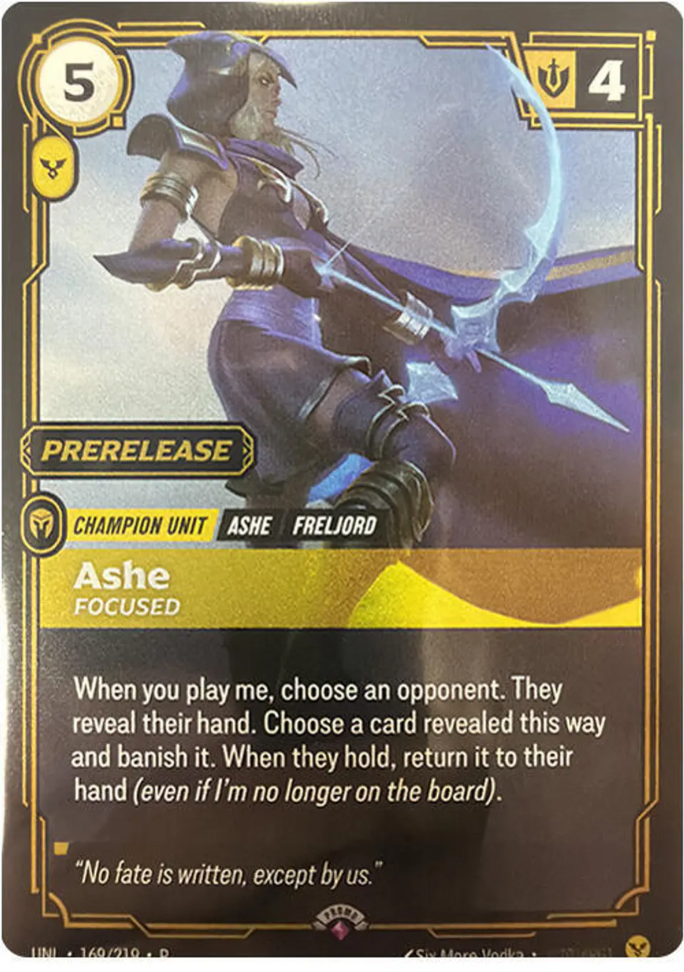 Ashe - Focused - Riftbound Organized Play Promotional Cards (OPP) - Riftbound - League of Legends 1