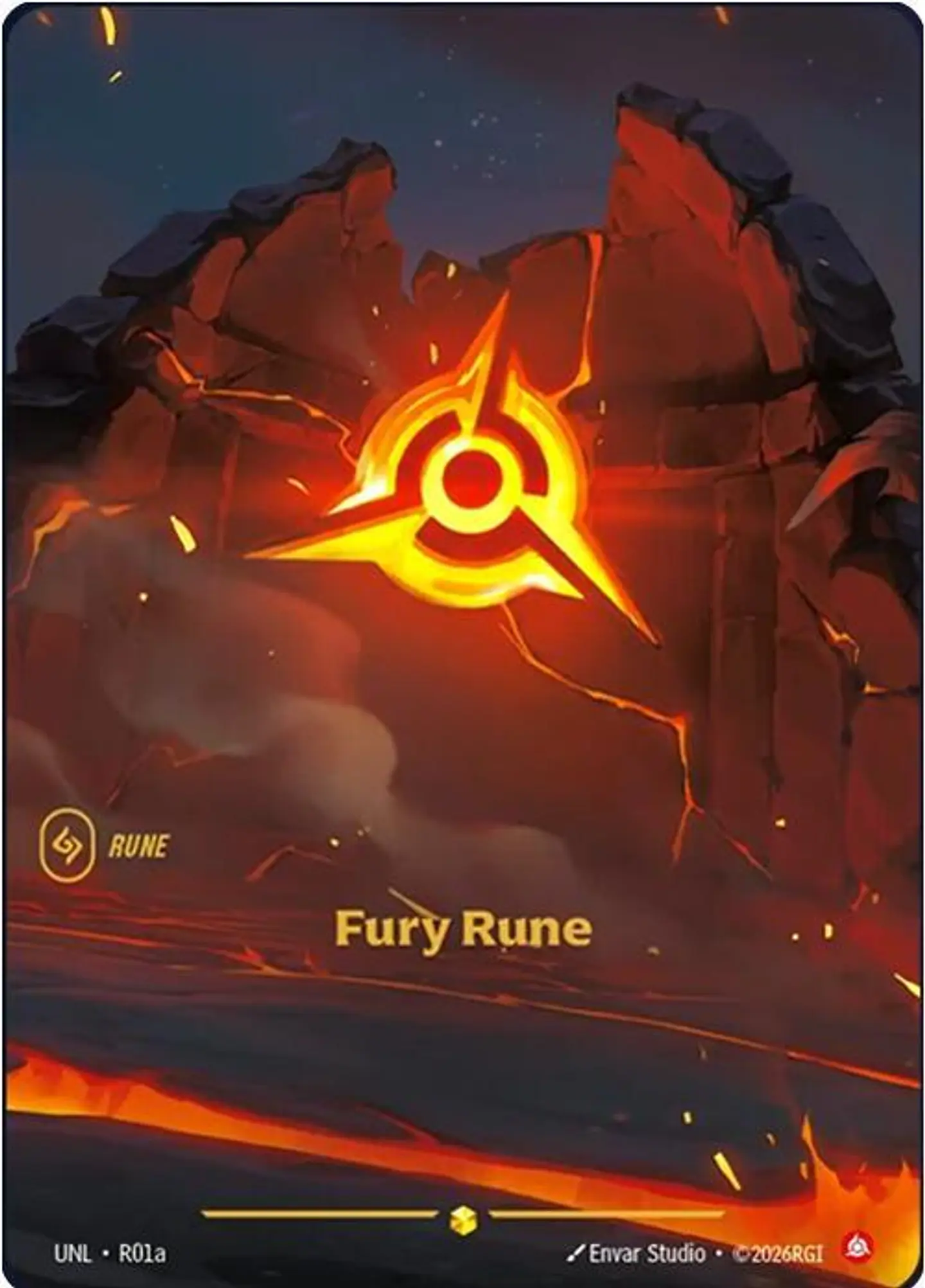 Fury Rune (R01a) - Unleashed (UNL) - Riftbound - League of Legends 1