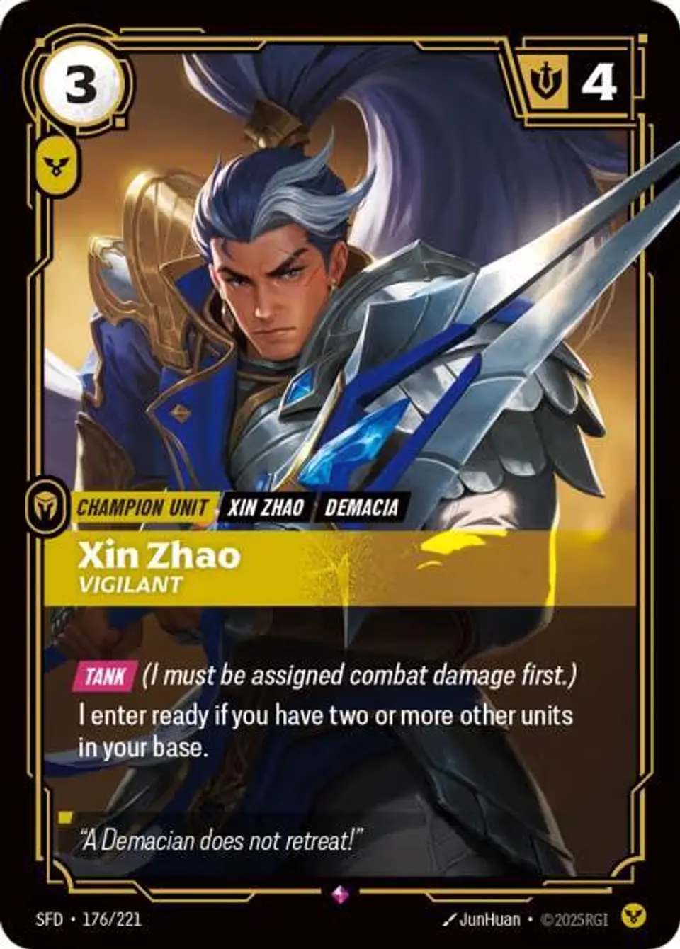 Xin Zhao - Vigilant - Spiritforged (SFD) - Riftbound - League of Legends 1