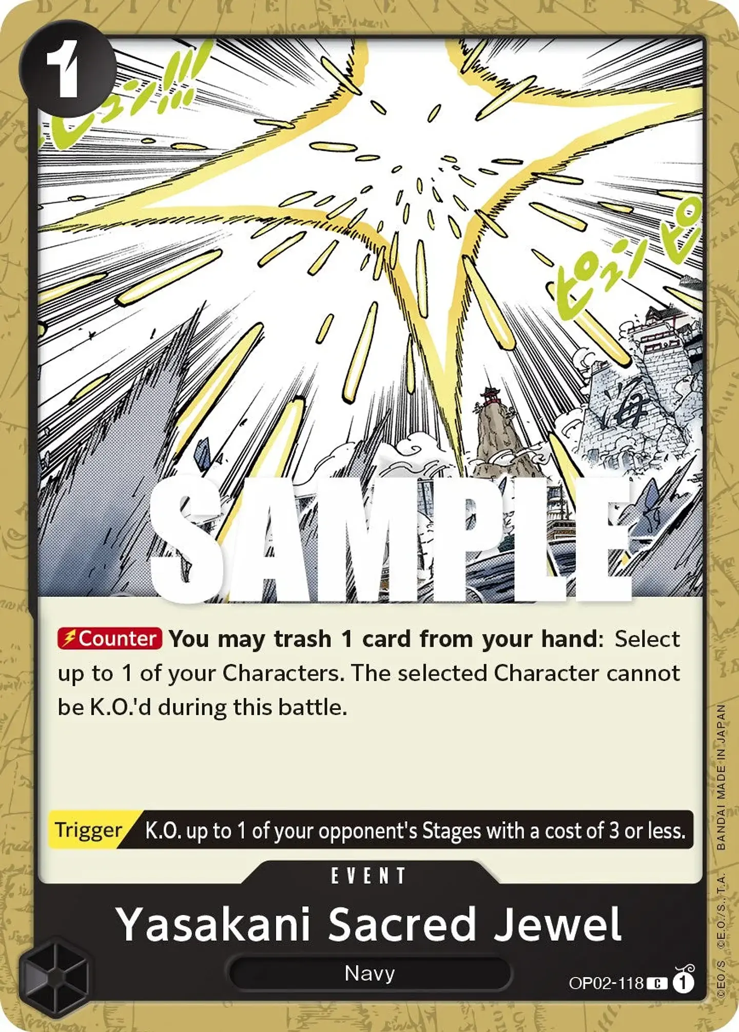 Yasakani sacred jewel op02 - 118 c1 - One Piece Card Game  1