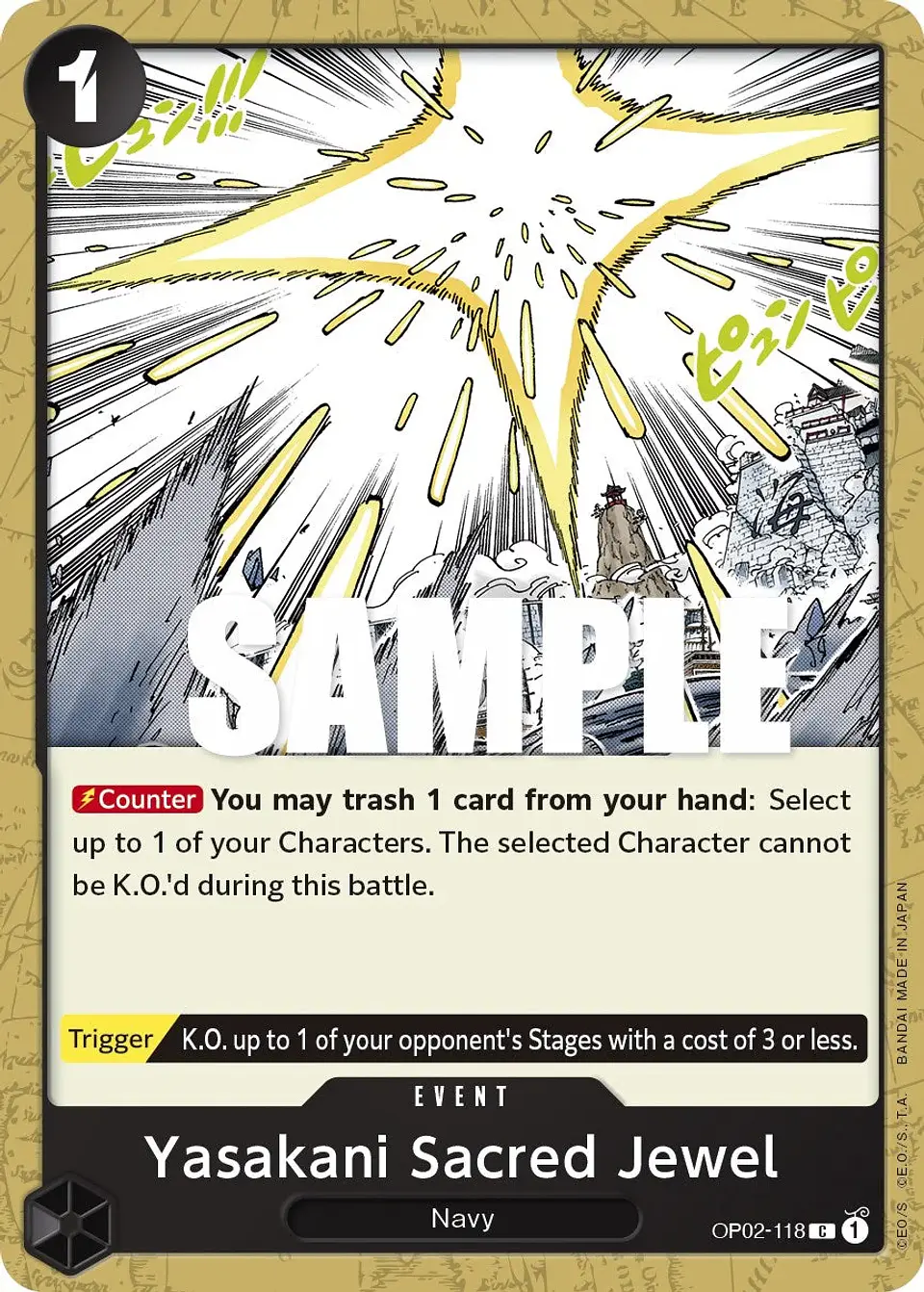 Yasakani sacred jewel op02 - 118 c1 - One Piece Card Game  1