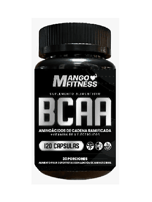 BCAA Aminoácido 120 Cápsulas con Vitamina B6 y Electrolitos 