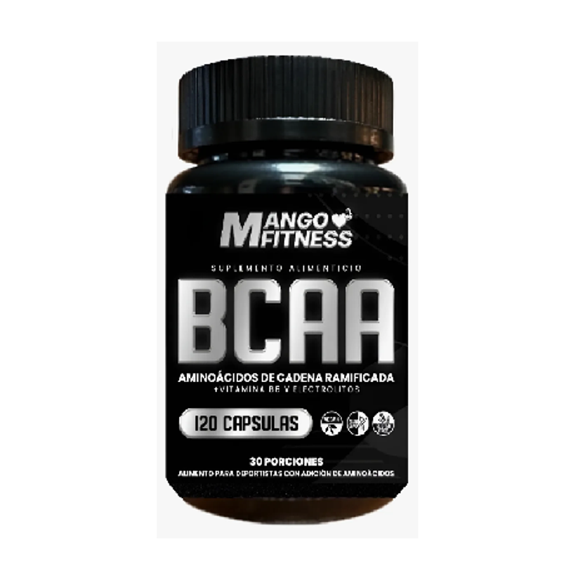 BCAA Aminoácido 120 Cápsulas con Vitamina B6 y Electrolitos  1
