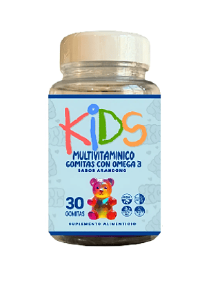 Multivitamínico Kids 30 Gomitas Con Omega 3, Sabor Arándono