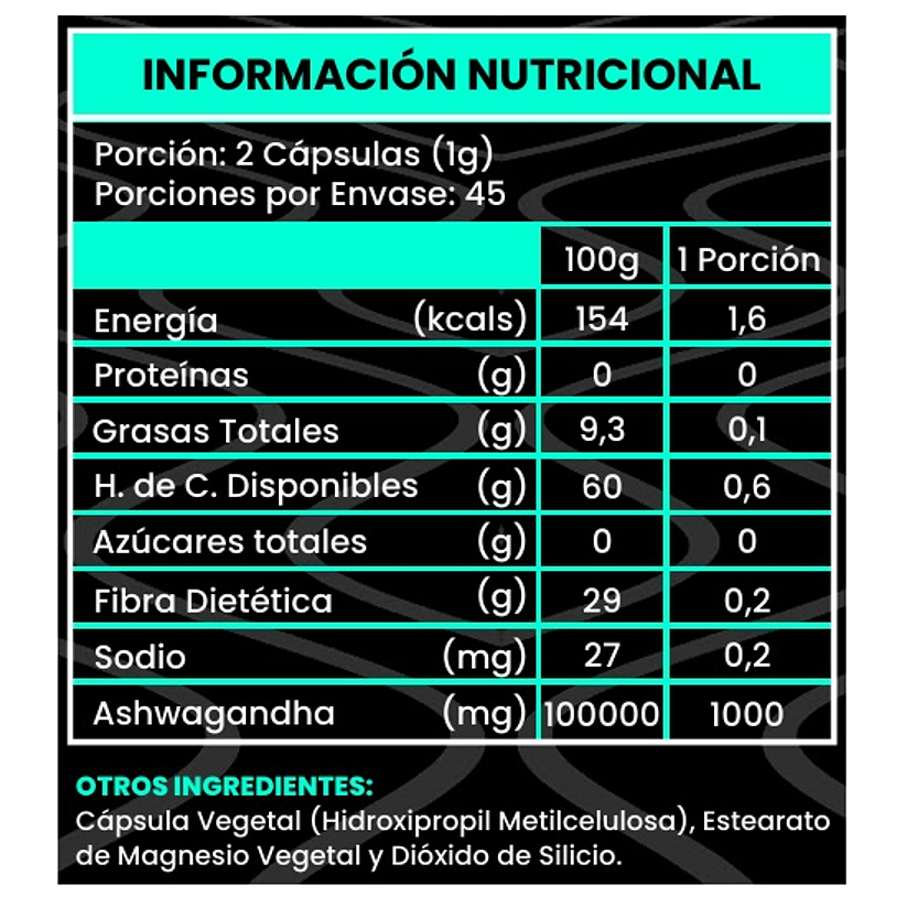 Pack Ashwagandha 90 Cápsulas 100% Natural 