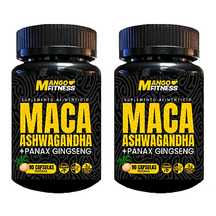 Pack Maca Peruana + Ashwagandha + Ginseng 90 Cápsulas 
