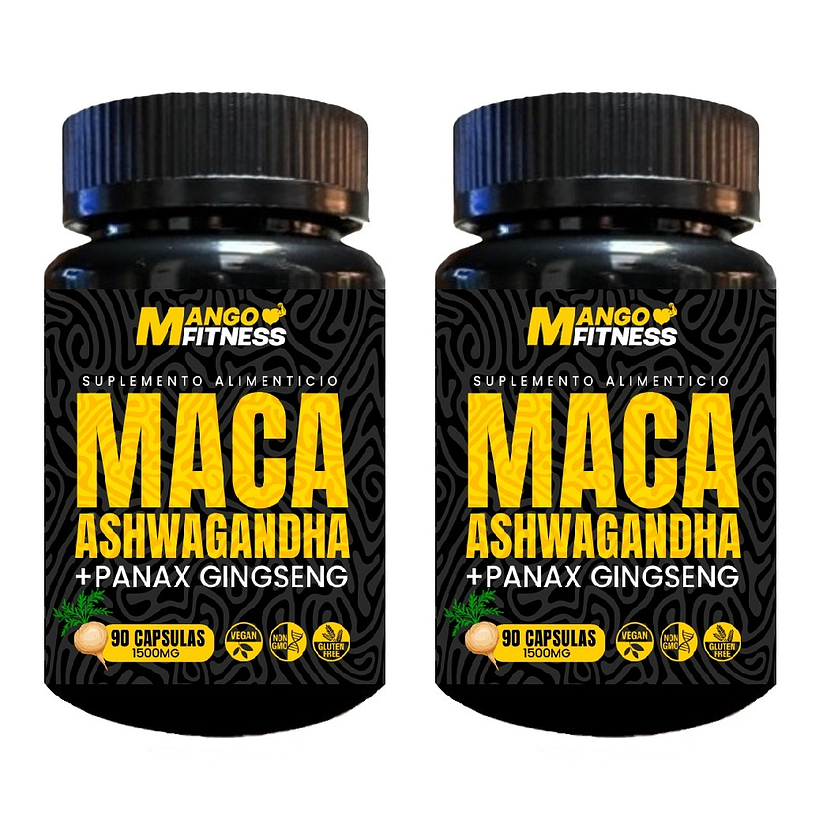 Pack Maca Peruana + Ashwagandha + Ginseng 90 Cápsulas 