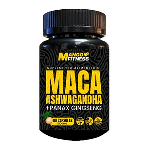 Maca Peruana + Ashwagandha + Ginseng 90 Cápsulas 500mg