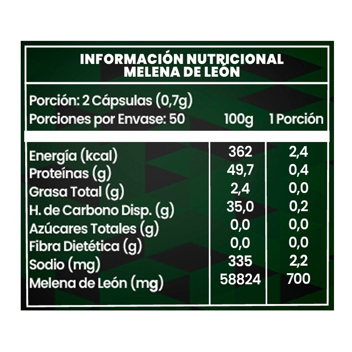 Melena de León 700mg - 100 Cápsulas  2