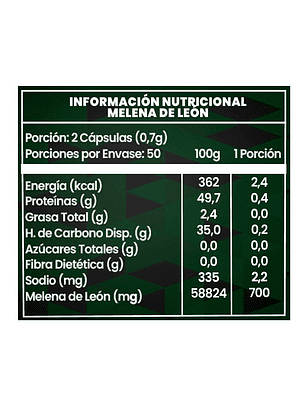 Melena de León 700mg - 100 Cápsulas 