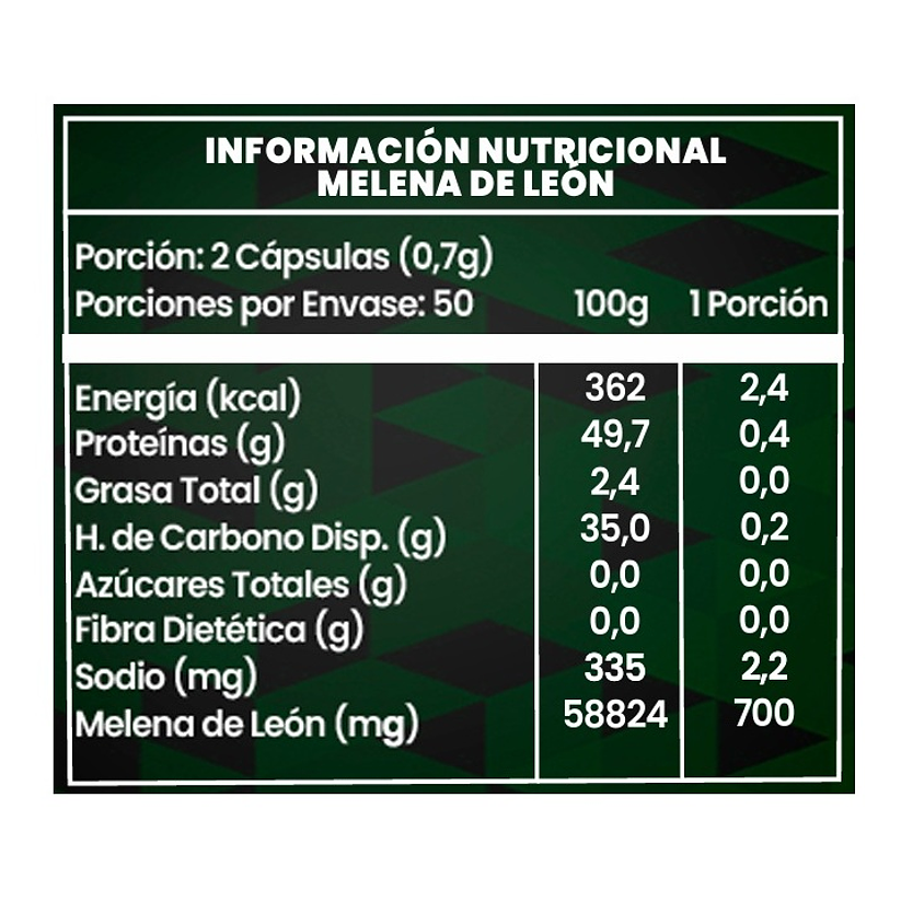 Melena de León 700mg - 100 Cápsulas  2