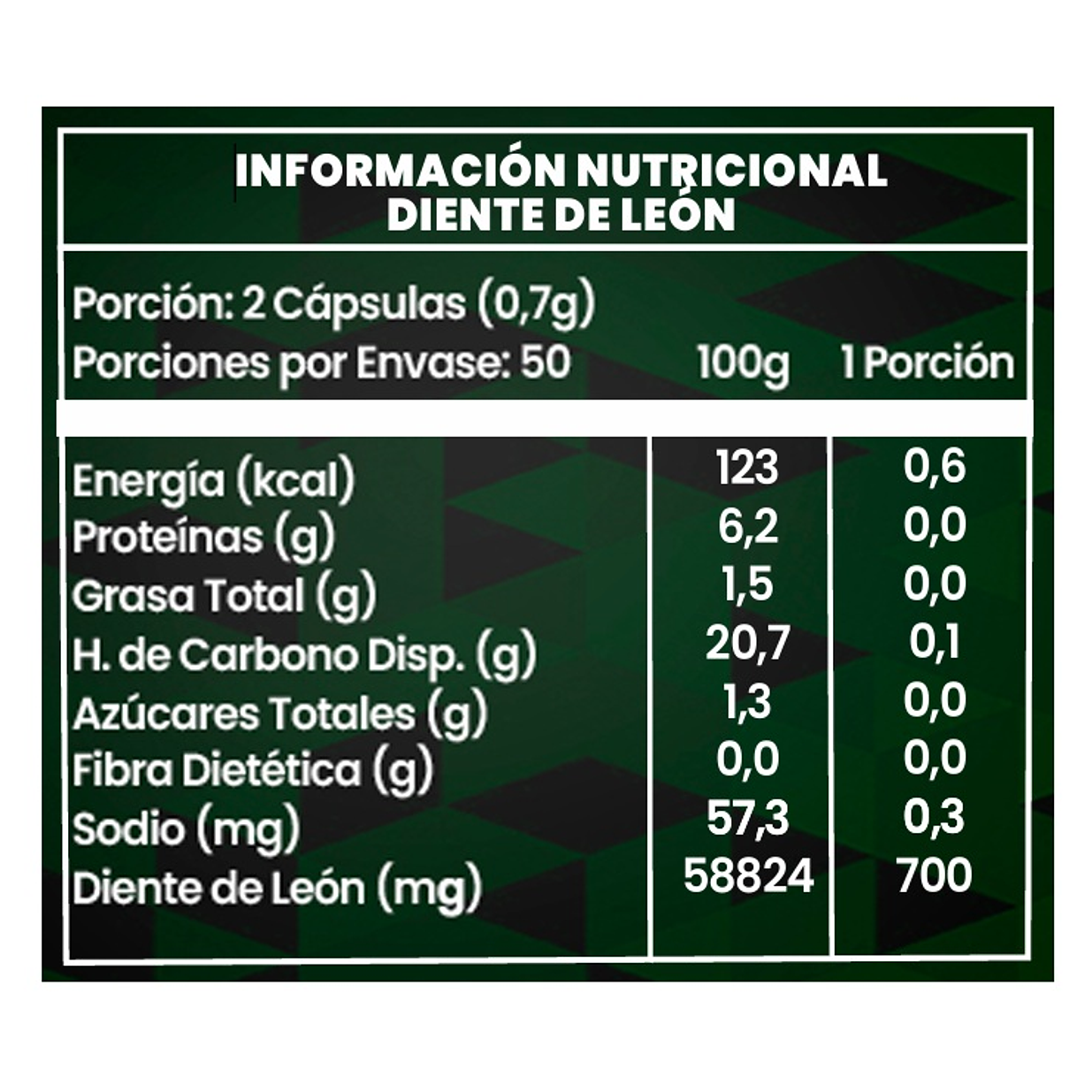 Diente de León 700mg - 100 Cápsulas 2