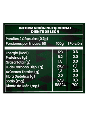 Diente de León 700mg - 100 Cápsulas