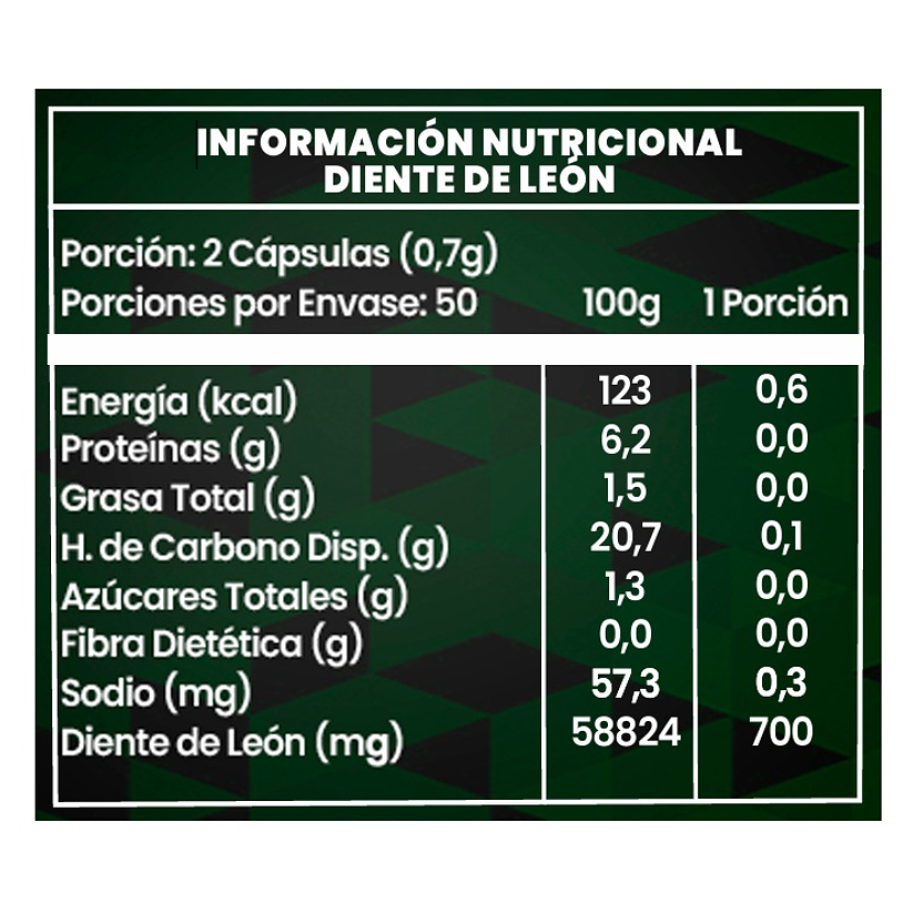 Diente de León 700mg - 100 Cápsulas 2