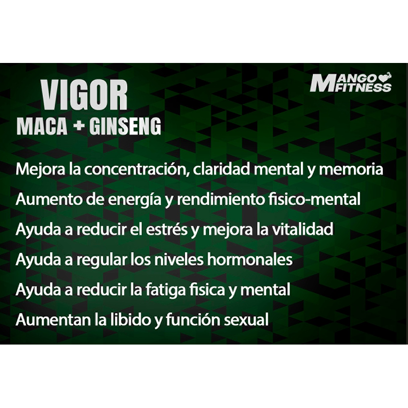 Vigor Energy Men 1200mg | 90 Cápsulas 100% Natural Potenciador Sexual 2