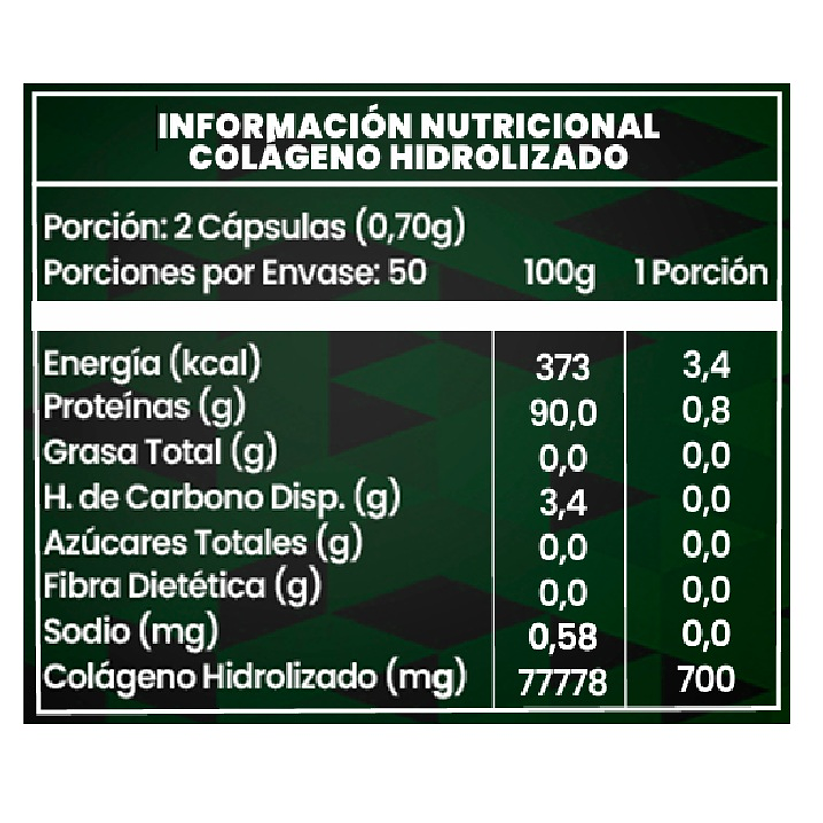 Colágeno Hidrolizado 700mg - 100 Cápsulas  2