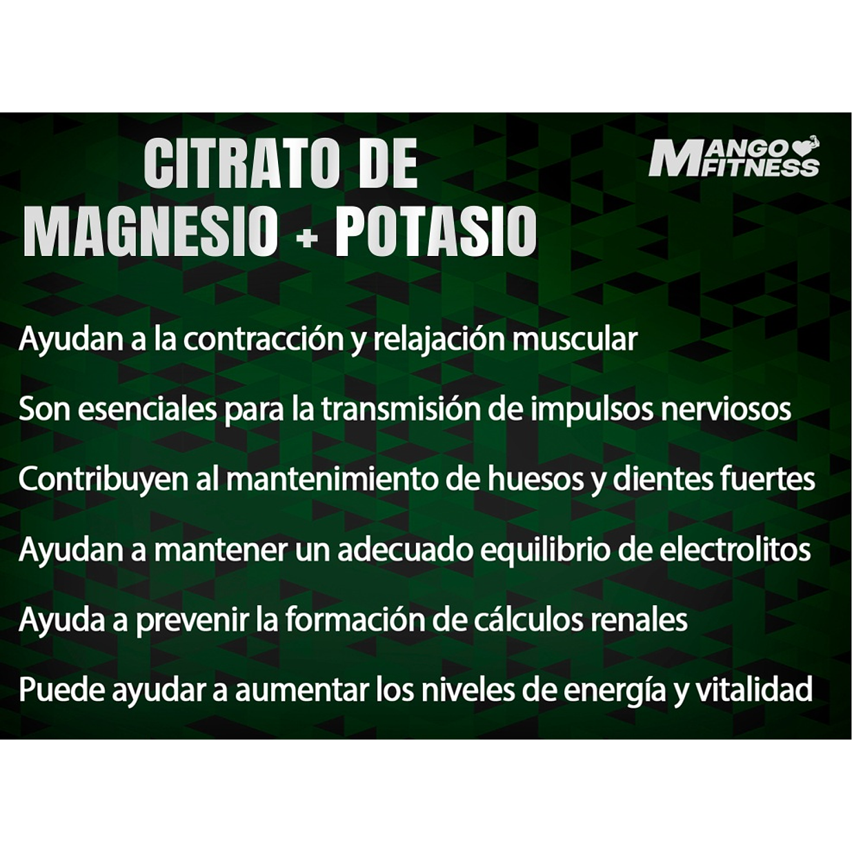 Citrato de Magnesio + Citrato de Potasio en 90 Cápsulas de 400mg 3