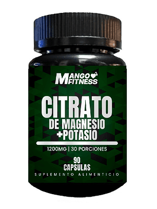Citrato de Magnesio + Citrato de Potasio en 90 Cápsulas de 400mg
