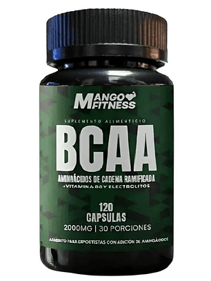 BCAA Aminoácido 120 Cápsulas con 2g Por Porción