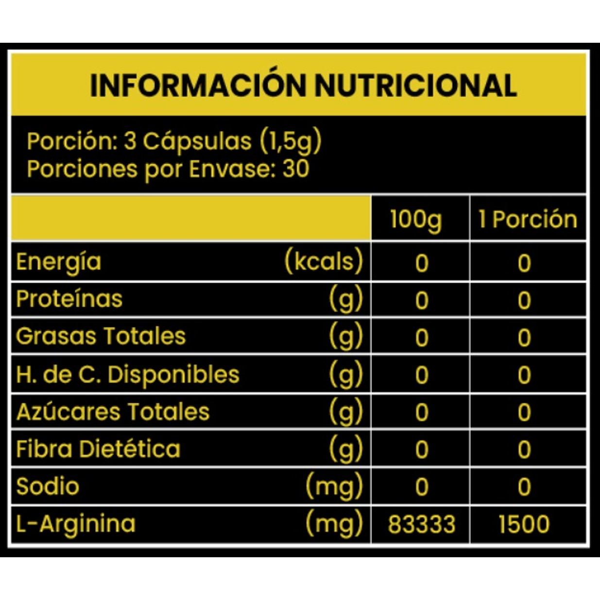L-Arginina Sport 1500mg 90 cápsulas 2