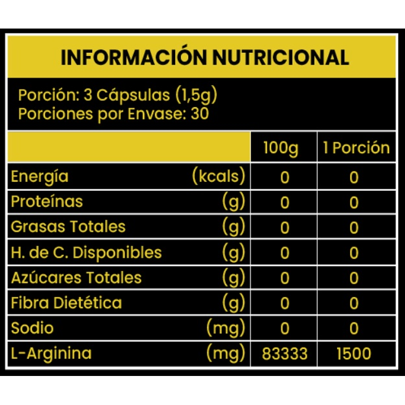 L-Arginina Sport 1500mg 90 cápsulas 2