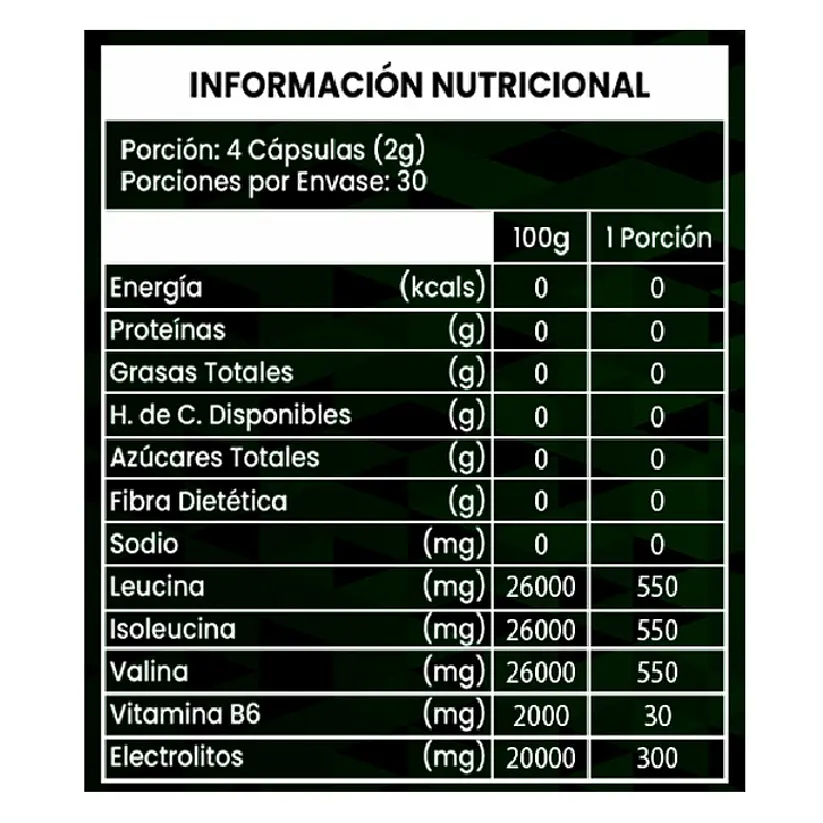 PACK BCAA Aminoácido 120 Cápsulas 