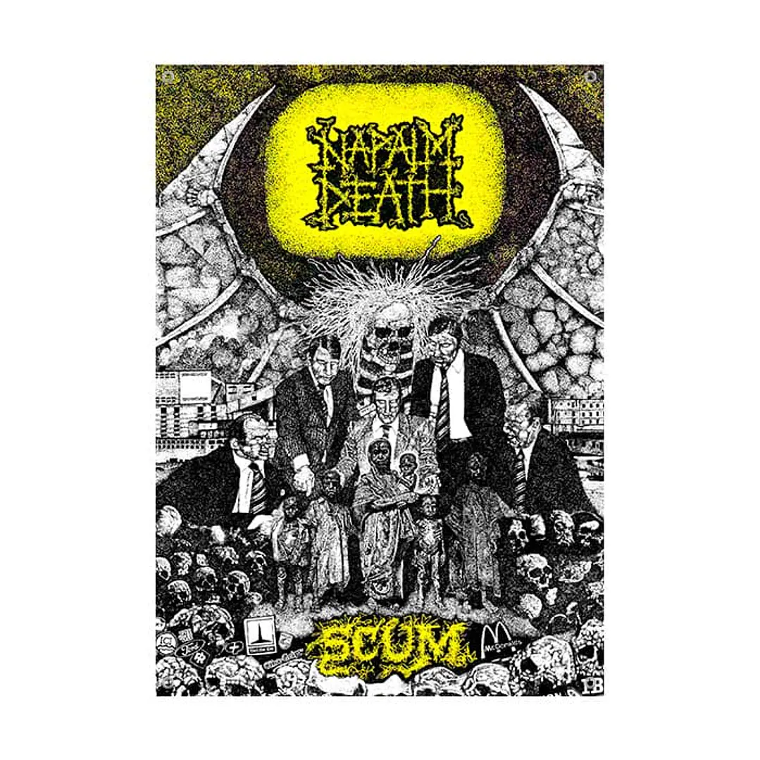 Bandera decorativa Napalm Death SCUM 70x100 cms 1