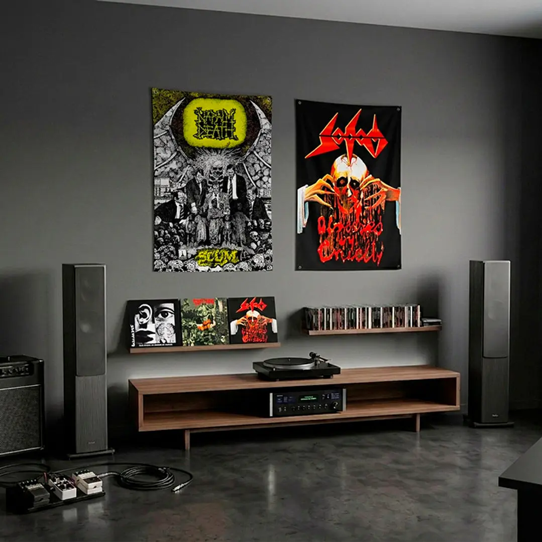 Bandera decorativa Napalm Death SCUM 70x100 cms 2