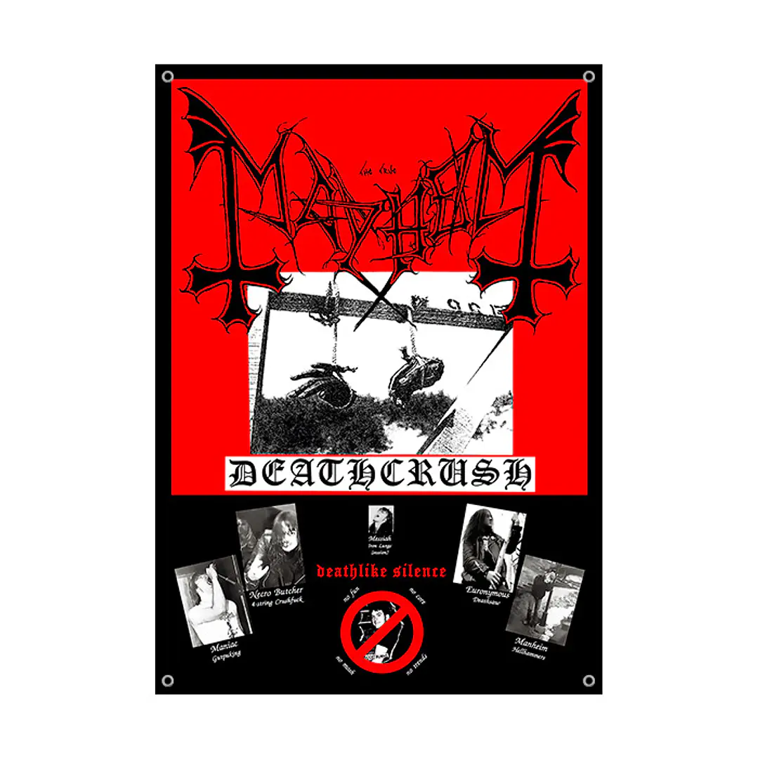 Bandera decorativa Mayhem Deathcrush  70x100 cms. 1