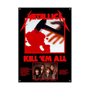Bandera decorativa Metallica - Kill em All  70x100 cms