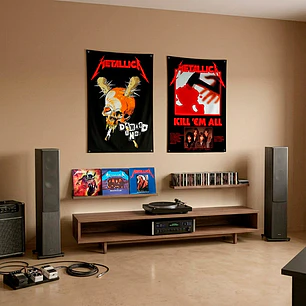 Bandera decorativa Metallica - Kill em All  70x100 cms