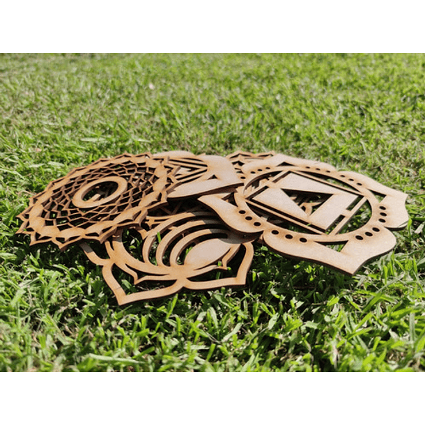 Pack Mándalas 7 Chakras Madera Mdf, 10 Centímetros Deco 6