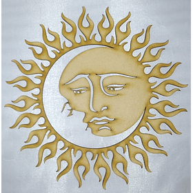 Mándala Sol Y Luna 30 Cm. Decoracion, Pintar