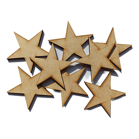 Pack 250 Estrellas 4 Centimetros Mdf (trupan) Manualidades