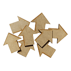 Pack 100 Flechita 4 Centimetros Mdf (trupan) Manualidades 1