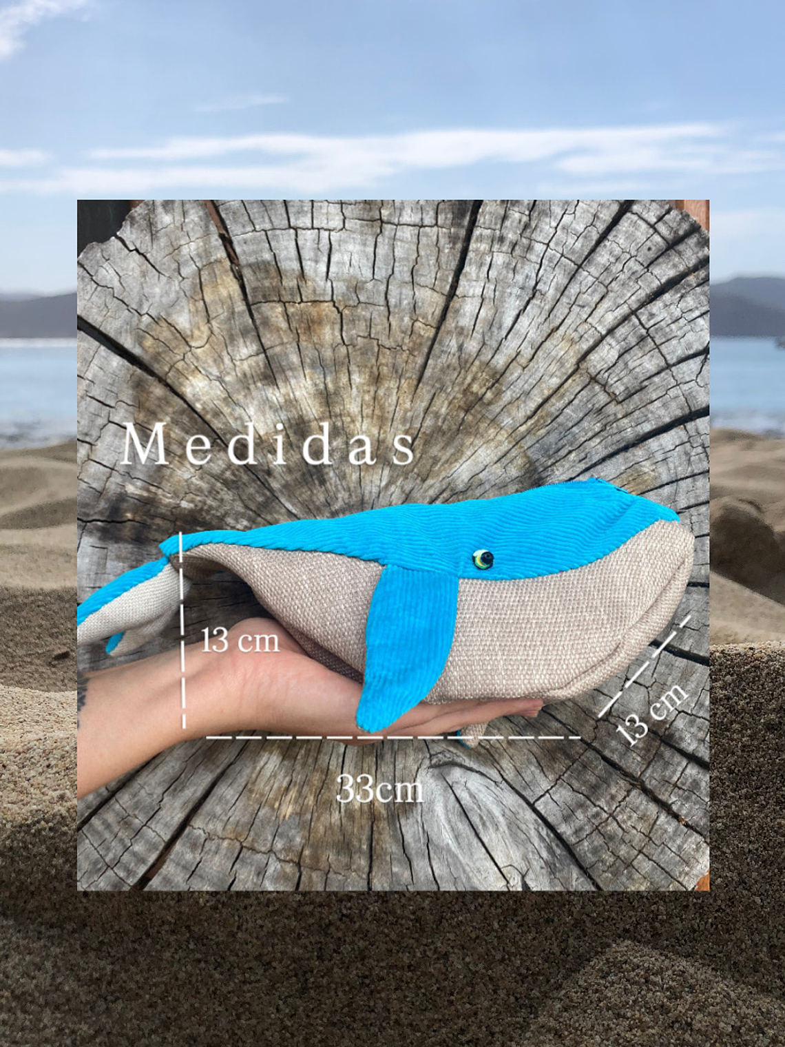 Estuche ballena azul “m” brilla en la oscuridad  3