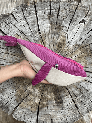 Estuche ballena azul “s” fucsia 