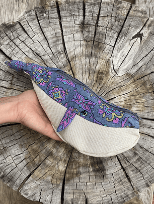 Estuche ballena azul “s” jeans estampada