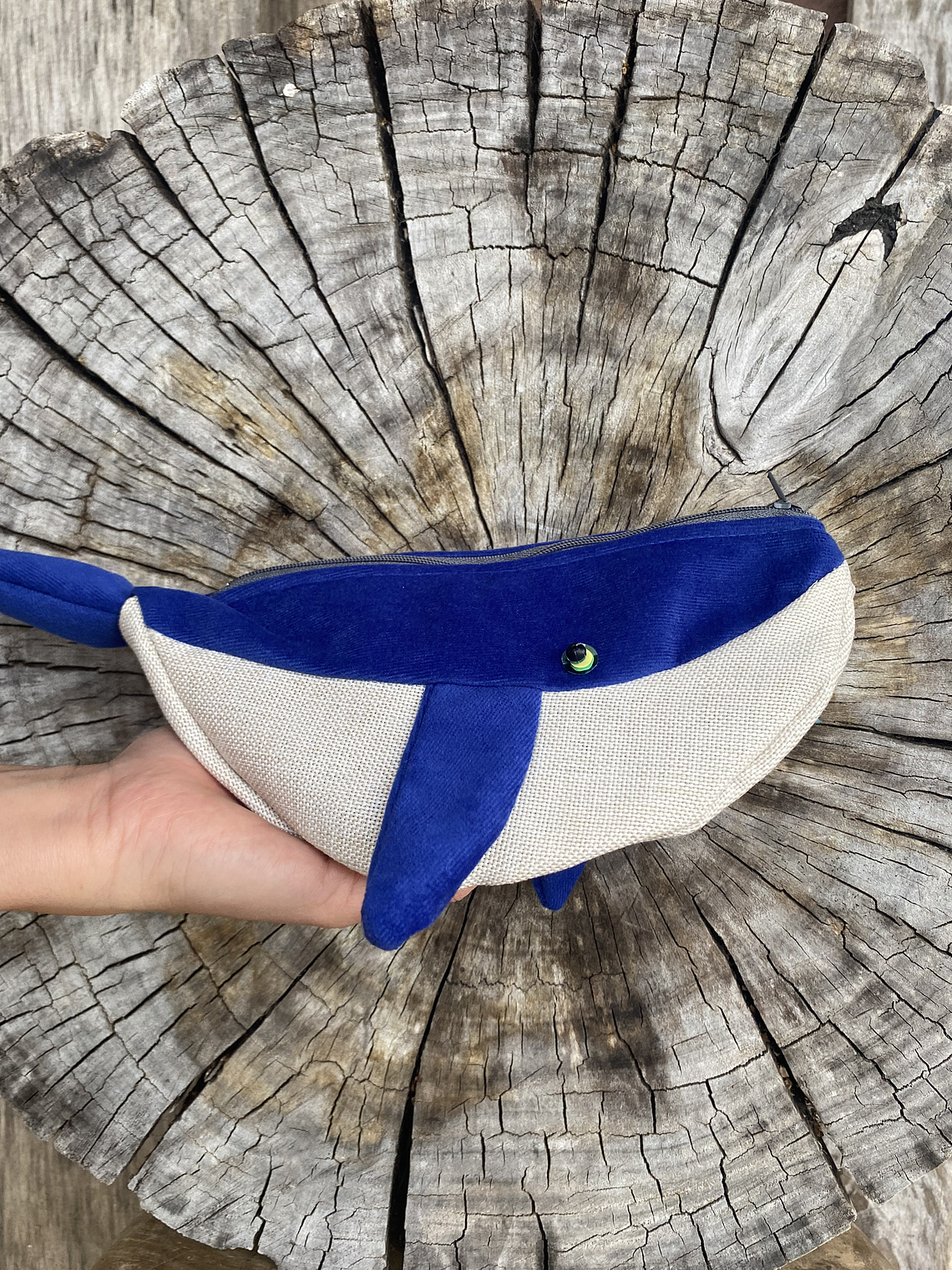 Estuche ballena azul “s” azul plush 1