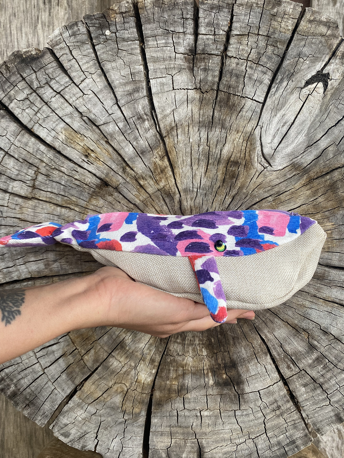 Estuche ballena azul “s” - pintada colorida  2