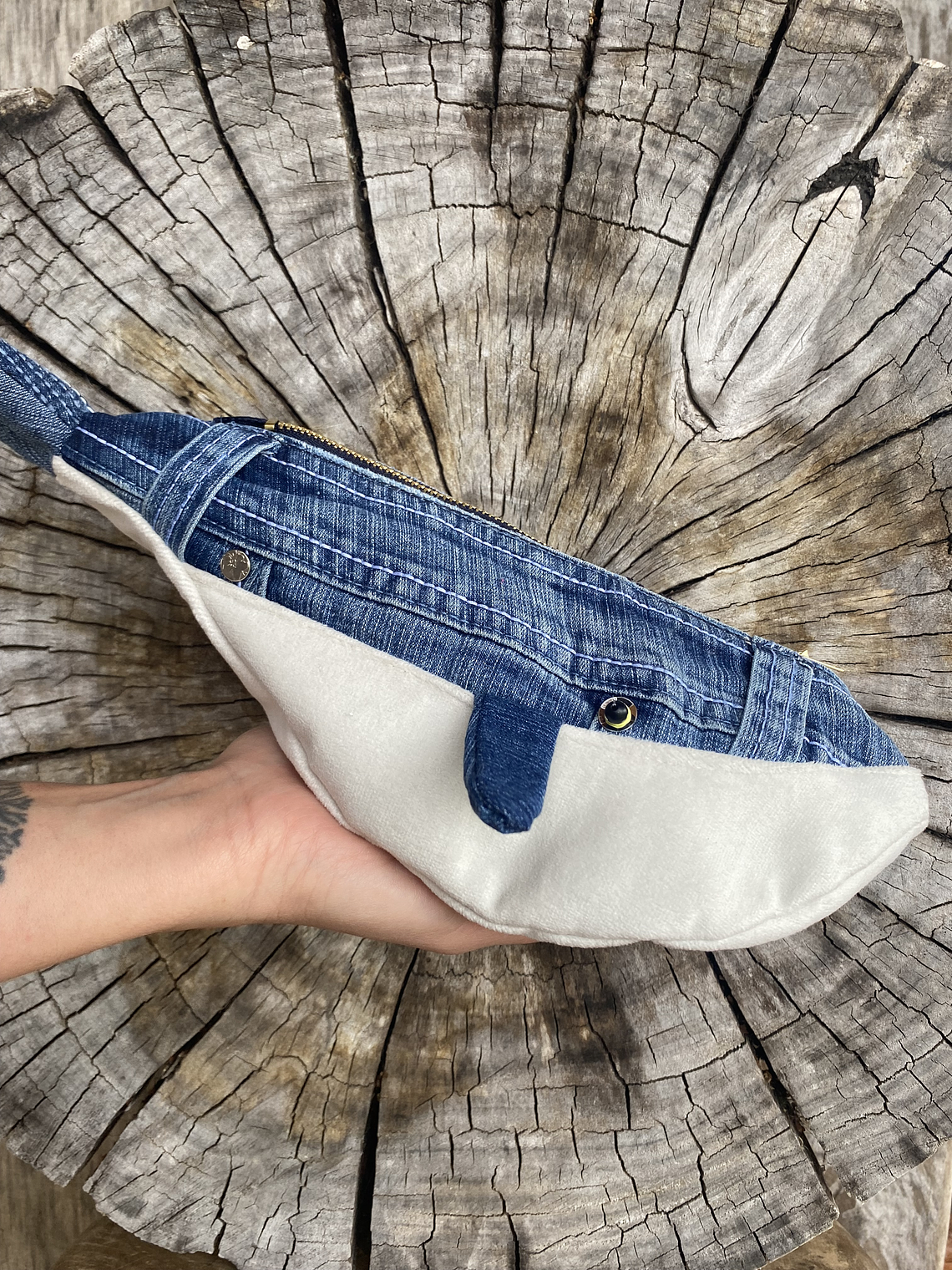 Estuche ballena azul “s” - Pretina jeans  1