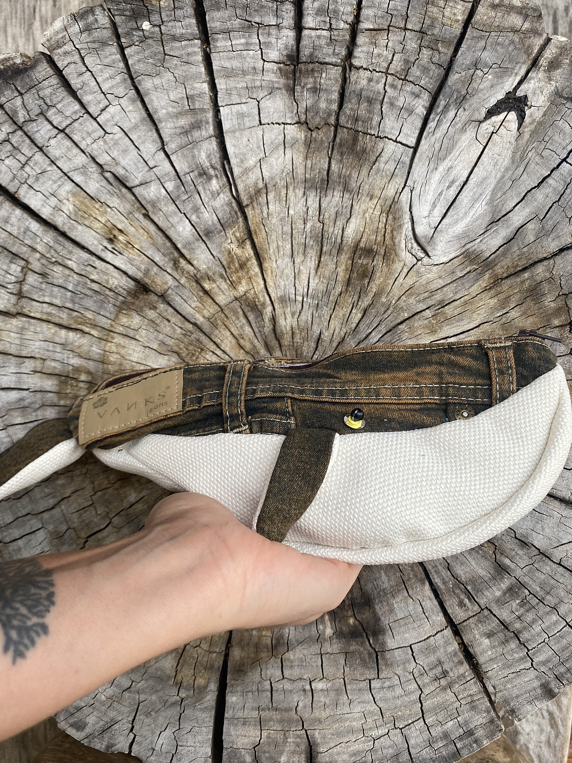 Estuche ballena azul “s” - Pretina jeans café  2