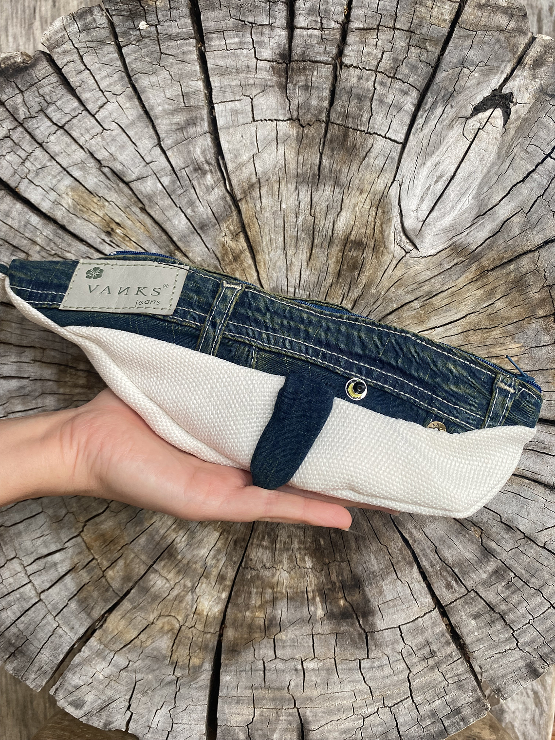 Estuche ballena azul “s” - Pretina jeans verde 1