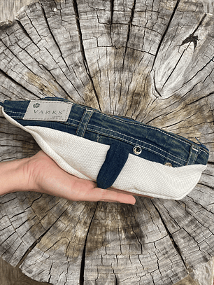 Estuche ballena azul “s” - Pretina jeans verde