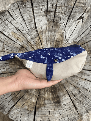 Estuche ballena azul “s” - azul pintura brilla en oscuridad 