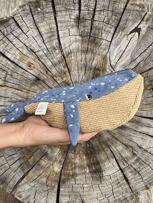 Estuche ballena azul “s” - gris pintura brila