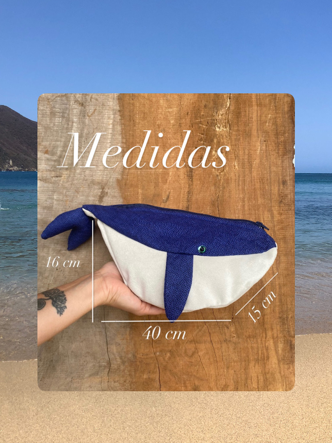 Estuche ballena azul “L” -Jeans  3