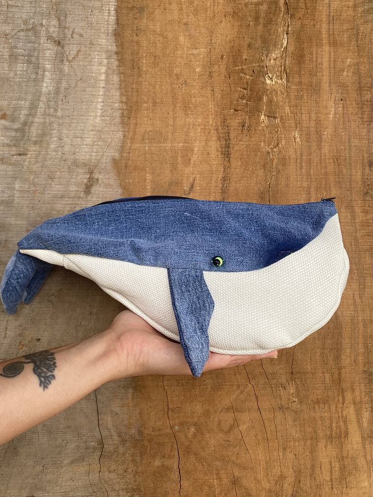 Estuche ballena azul “L” -Jeans  2