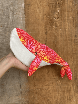 Estuche ballena azul “L” - Coral